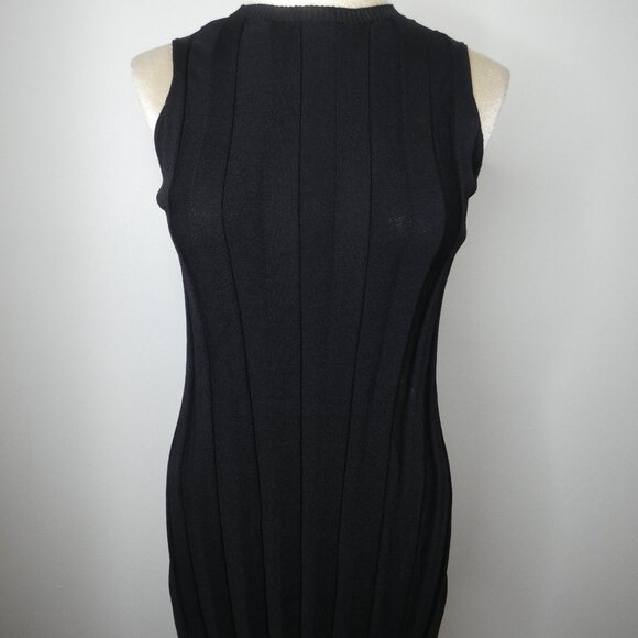 Sita Murt Spain Women's S Black Ribbed Sweater Top Sleeveless Stretch Viscose - Picture 1 of 10